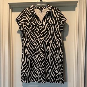 The Limited Zebra Print Short Sleeve Dress